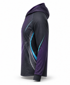Custom Squash Quarter-Zip Hoodie – Charcoal Purple Teamwear