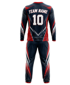 Red & navy Corn Hole Uniform – Bulk Team Jersey & Pants, Low MOQ, Wholesale Performance Set