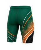 Custom Track & Field Compression Shorts | Wholesale Athletics Sprint Shorts | Green Orange White | Apparels Bridge