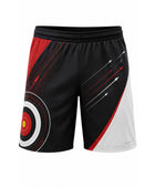 Black, White & Red Archery Shorts – Bulk Team Shorts, Low MOQ, Wholesale Performance Sportswear