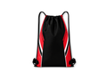 Custom Black Red Soccer Drawstring Bag | Wholesale Team Sackpack for Bulk Orders