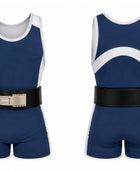 Blue & White Powerlifting Uniform – Men’s & Women’s Singlet – Wholesale, Customizable B2B Order