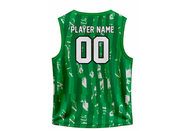 Green Custom Basketball Sublimated Jersey – Wholesale Bulk Team Kit, Low MOQ, B2B Performance Apparel