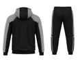 Custom Black & Grey Basketball Warmup Track Suit | Wholesale Team Jacket and Pants