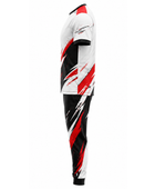 Custom Esports Team Uniform | Wholesale Gaming Jersey and Pants Set | White Black Red | Apparels Bridge