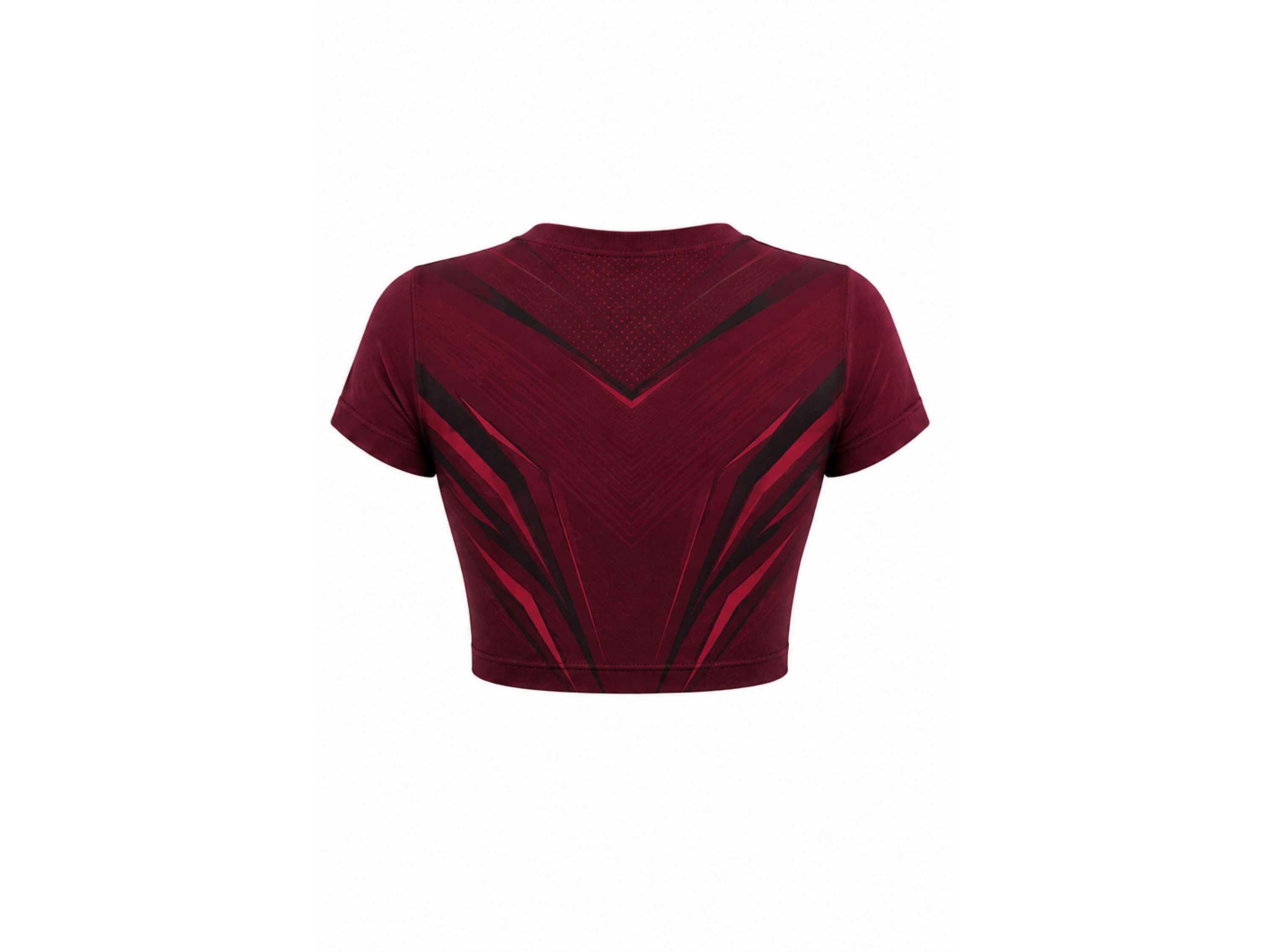 Wholesale Burgundy Powerlifting Crop Jersey – Bulk, Low MOQ, Team Strength Training Top