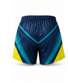 Navy Teal Yellow Corn Hole Shorts – Wholesale Bulk Team Shorts, Low MOQ Custom Sportswear