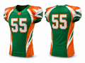 Custom Green Orange American Football Jersey | Wholesale Team Uniform Jersey
