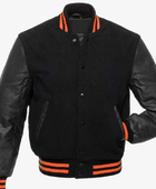 B2B Custom Black Classic Varsity Jacket Winter Jacket Low MOQ