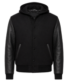 B2B Black Hoodie Varsity Jacket Winter Jacket Manufacturer