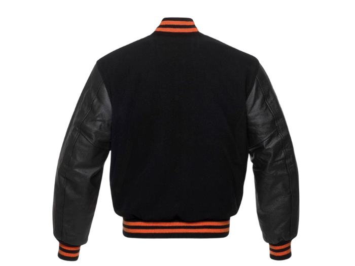 B2B Custom Black Classic Varsity Jacket Winter Jacket Low MOQ