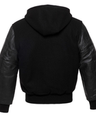 B2B Black Hoodie Varsity Jacket Winter Jacket Manufacturer