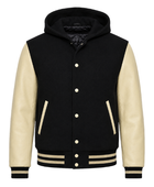 Hoodie Varsity Jacket B2B Winter Jacket Black/Cream