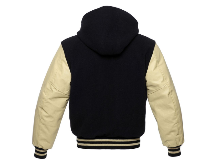 Hoodie Varsity Jacket B2B Winter Jacket Black/Cream