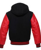 B2B Black/Red Hoodie Varsity Jacket Winter Jacket