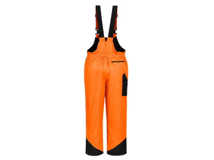 Chainsaw Bib and Brace Orange/Black B2B Arborist and Forestry Workwear Buyers