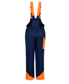 Chainsaw Bib and Brace Navy/Orange Low MOQ Custom Arborist Workwear B2B
