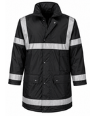 Work-Guard Management Coat B2B Low MOQ Reflective Waterproof Coat Black Workwear