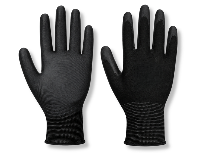 Glove for Security B2B Low MOQ Coated Work Gloves Black Workwear front design preview