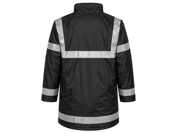 Work-Guard Management Coat B2B Low MOQ Reflective Waterproof Coat Black Workwear