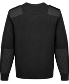 Sweater B2B Low MOQ Epaulette Uniform Sweater Black Workwear