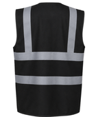 Reflective Braces Waistcoat – Low MOQ B2B Sleeveless Workwear Vest in Black