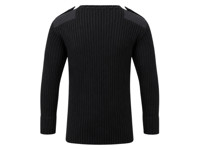 Combat Jumper – Low MOQ B2B Heavyweight Crew Neck Uniform Sweater in Black