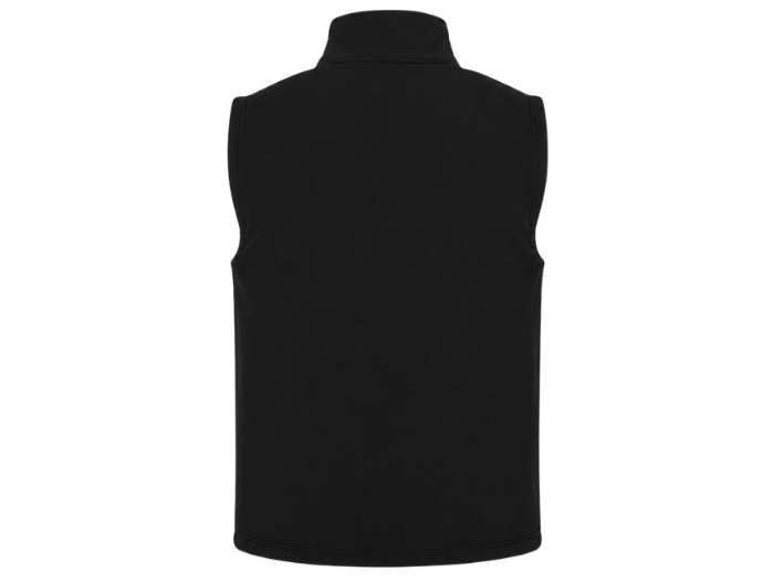 Custom Soft Shell Gilet Black Low MOQ Salon Uniform Workwear