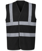 Two Band and Braces Waistcoat B2B Low MOQ Reflective Vest Black Workwear