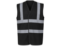 Reflective Braces Waistcoat – Low MOQ B2B Sleeveless Workwear Vest in Black