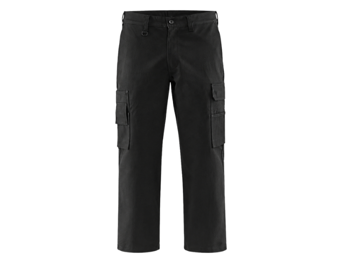 Security Cargo Trousers – Low MOQ B2B Service Workwear in Black front design preview