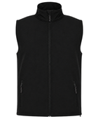 Custom Soft Shell Gilet Black Low MOQ Salon Uniform Workwear