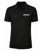 Security Polo Shirt B2B Low MOQ Printed Uniform Top Black Workwear