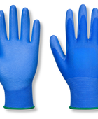 Palm Glove for Security B2B Low MOQ Palm-Coated Gloves Blue Workwear
