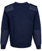 Sweater B2B Low MOQ Epaulette Uniform Sweater Navy Blue Workwear