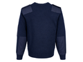 Sweater B2B Low MOQ Epaulette Uniform Sweater Navy Blue Workwear