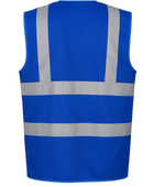 Reflective Braces Waistcoat – Low MOQ B2B Sleeveless Workwear Vest in Blue