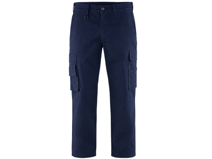 Security Cargo Trousers – Low MOQ B2B Utility Workwear in Navy Blue front design preview