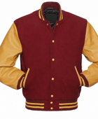 Custom Classic Varsity Jacket B2B Winter Jacket Red/Yellow