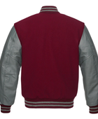 Classic Varsity Jacket B2B Low MOQ Winter Jacket Cardinal Red/Grey