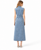 Wholesale Custom Denim Midi Dress Manufacturer Private Label Sleeveless Button Down Dress
