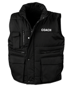 Coach Printed Bodywarmer B2B Low MOQ Reflective Uniform Vest Black Workwear