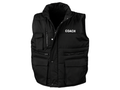 Coach Printed Bodywarmer B2B Low MOQ Reflective Uniform Vest Black Workwear