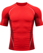 Custom Red Short Sleeve Football Compression Shirt | Wholesale Teamwear