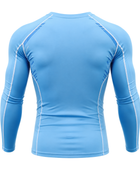 Custom Light Blue Long Sleeve Football Compression Shirt | Wholesale Teamwear