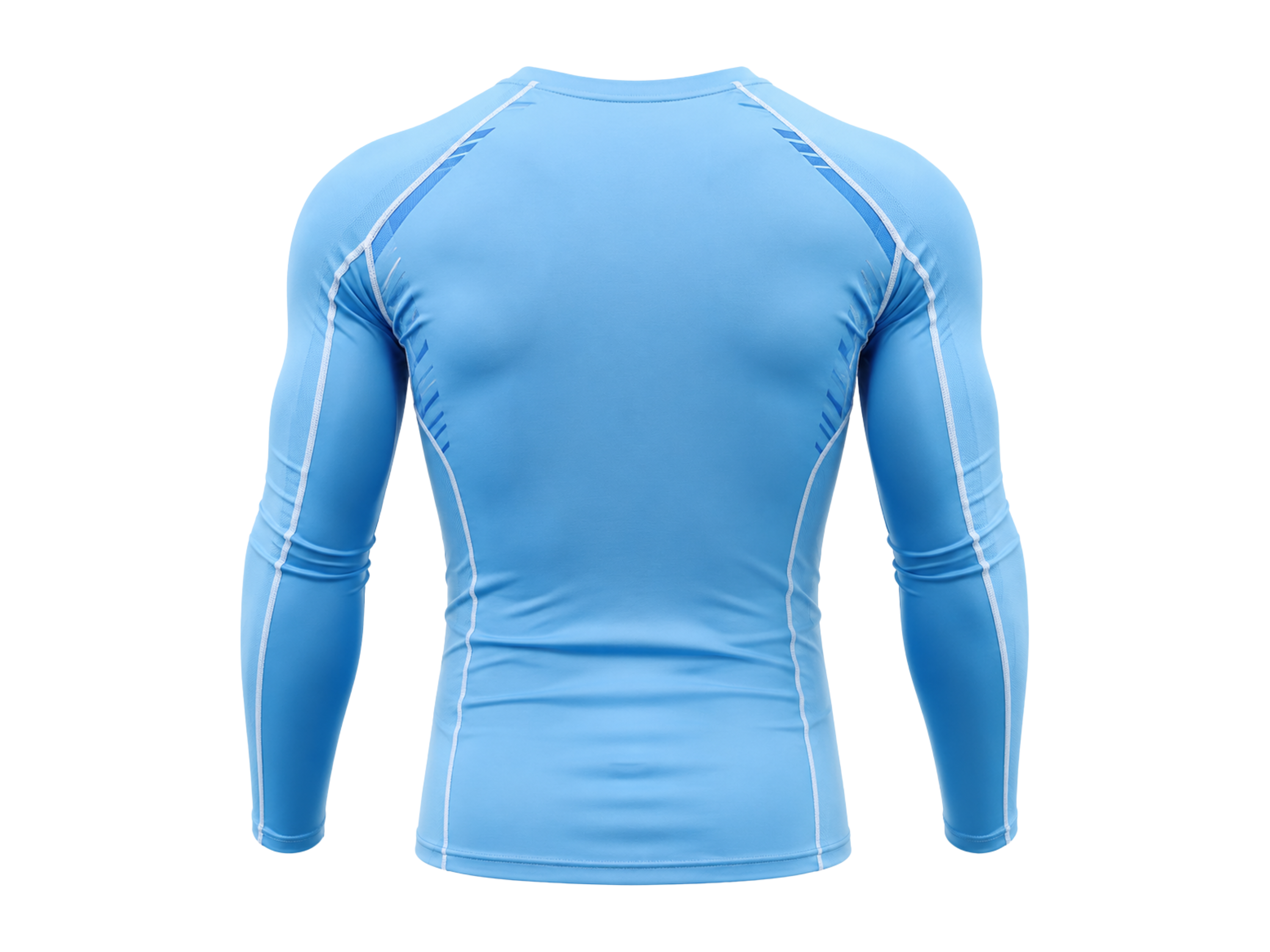 Custom Light Blue Long Sleeve Football Compression Shirt | Wholesale Teamwear
