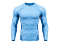 Custom Light Blue Long Sleeve Football Compression Shirt | Wholesale Teamwear