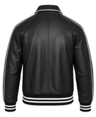 Lined Leather Varsity Jacket B2B Custom Winter Jacket Black