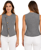 Wholesale Custom Grey Denim Vest Manufacturer Private Label Sleeveless Jean Top