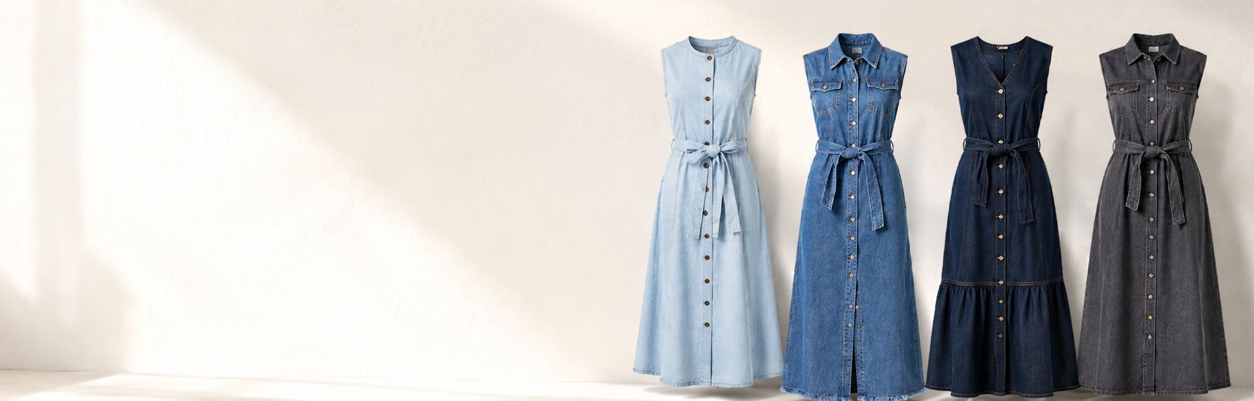 Custom Denim midi dress